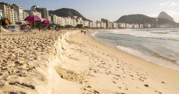 Rio Janeiro Brasile Marzo 2020 Cittadini Nuotano Prendono Sole Sulla — Foto Stock