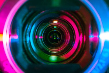 video kamera lens yakın çekim