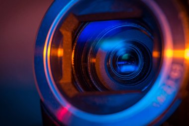 video kamera lens yakın çekim