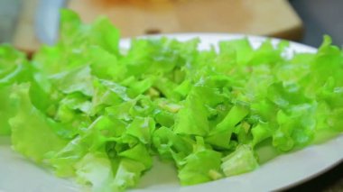 Tavada tavuk filetosu. Bitki ve baharatla serpiştirilmiş.