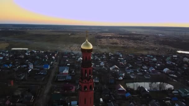 Russia, regione di Ivanovo, città di Vichuga, Chiesa della Risurrezione — Video Stock