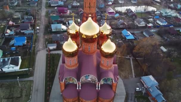 Rusia Región Ivanovo Ciudad Vichuga Iglesia Resurrecciónseñor Mayo 2020 Cerrado — Vídeo de stock
