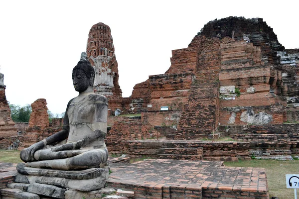 Mais perto do parque histórico de Ayutthaya. Um património mundial da UNESCO fil — Fotografia de Stock