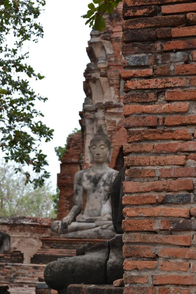 Närmare Ayutthaya Historical park. En Unesco world heritage fil — Stockfoto