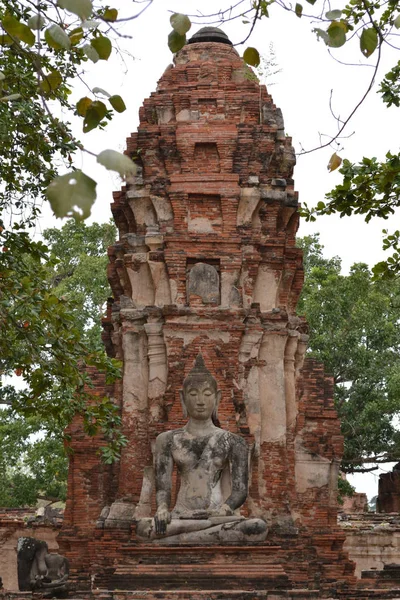 Mais perto do parque histórico de Ayutthaya. Um património mundial da UNESCO fil — Fotografia de Stock