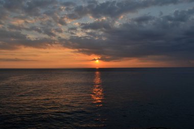Günbatımı Bali, Endonezya. Onun na için ünlü Cennet Adası