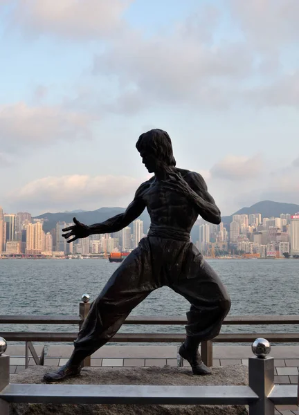Estátua Bruce Lee Hong Kong — Fotografia de Stock