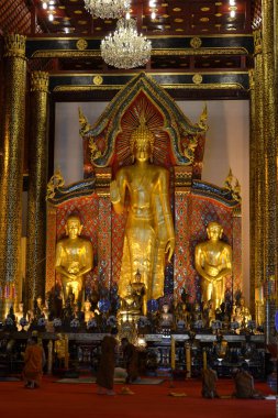 Chiang Mai, Tayland bir Tapınağı'nda dua. Bir Budist r 's