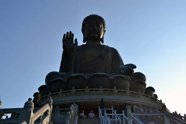 Tian Tan Buddha (Big Buddha), v regionu Lantau Island - Hongkon — Stock fotografie