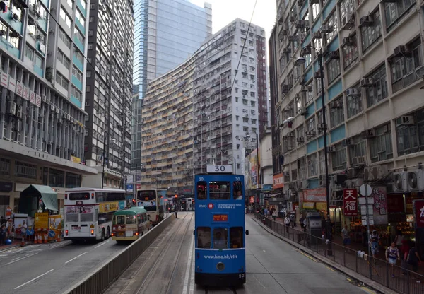 Tramwaj w środku Hong Kong — Zdjęcie stockowe