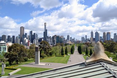 Melbourne şehir ve onun manzarası bakarak