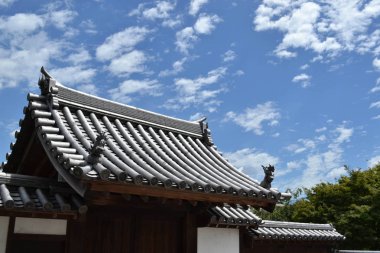Fukuoka, Japonya Japon tarzı kapaklı boş bir sokak. Pic 