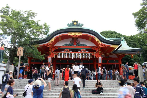 El famoso e icónico Santuario Inari de Fushimi en Kyoto, Japón. Es w — Foto de Stock