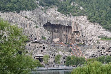 Longmen mağarasını uzak bak. PIC 20 Eylül içinde çekildi