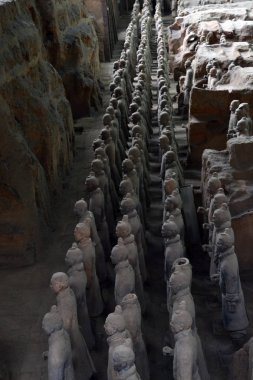 Xi'An, Çin'Terracotta savaşçıları daha yakın yürüme mesafesindedir. Bir t.