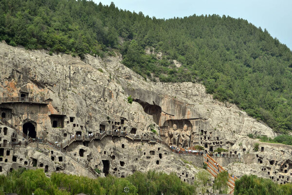 Far-away look on Longmen Grottoes. Pic was taken in September 20