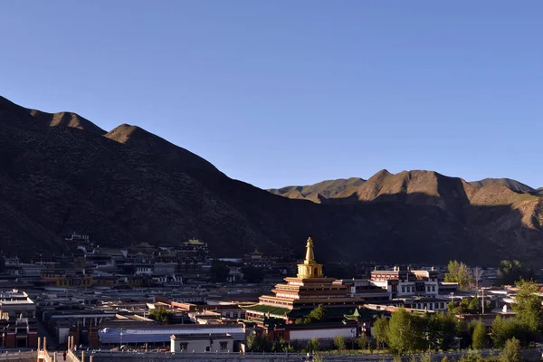 The lookout view of Xiahe or Labrang in Amdo Tibet