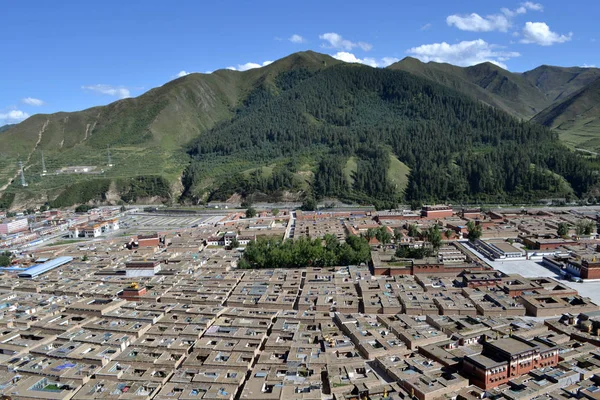 The lookout view of Xiahe or Labrang in Amdo Tibet