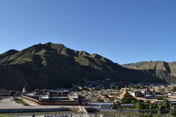 The lookout view of Xiahe or Labrang in Amdo Tibet