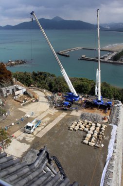 Karatsu şehir kaleden görünümü. Bu se tarafından yer almaktadır