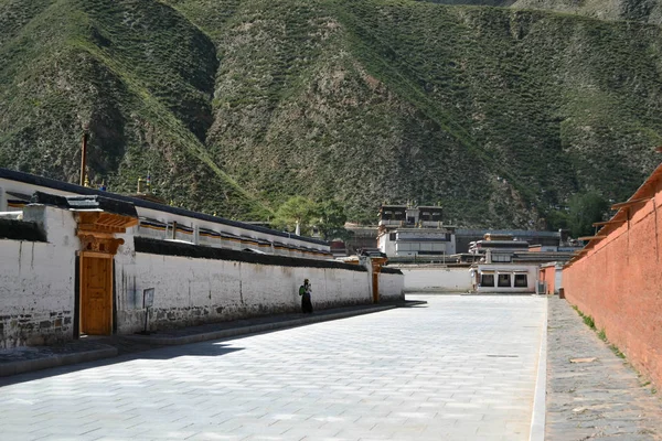 Das leben rund um labrang in xiahe, amdo tibet, china. Pilger — Stockfoto