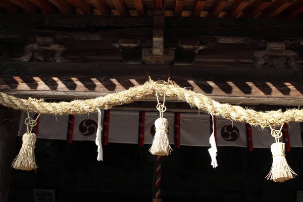 Translation: "The Shinto Shrine, Naganohachimangu" in Yamaguchi, — Stock Photo, Image