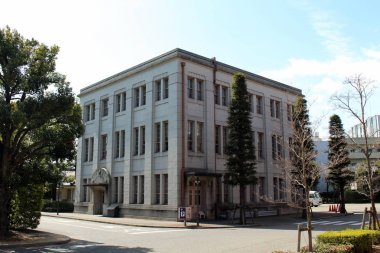 Toyota'nın Hatıra sanayi Müzesi çevresinde binalar bir