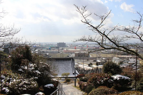 La vista dal Tempio intorno alla stazione di Hizen-Yamaguchi, Giappone . — Foto Stock