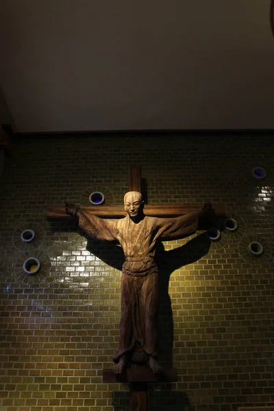 A cruz de São Paulo Miki (?) no museu dos 26 Mártires — Fotografia de Stock