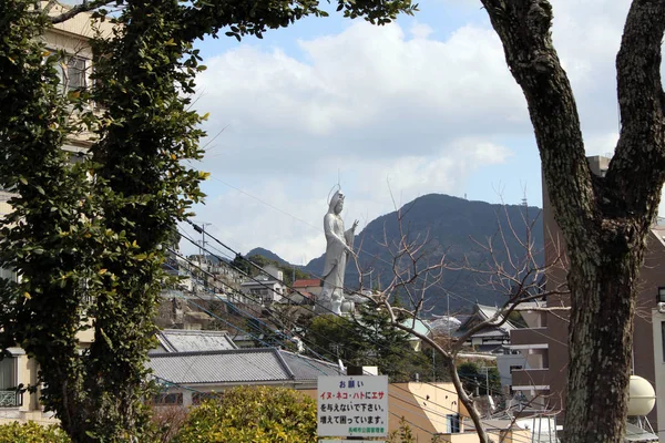 Velká Socha Kuan Yin (Kannon) v Nagasaki — Stock fotografie