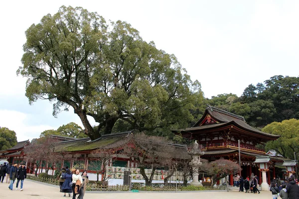 Οι λεπτομέρειες της αρχιτεκτονικής της Dazaifu Tenmangu, στην Φουκουόκα, Jap — Φωτογραφία Αρχείου