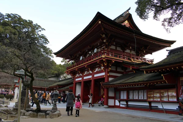 Os detalhes da arquitetura de Dazaifu Tenmangu, em Fukuoka, Jap — Fotografia de Stock