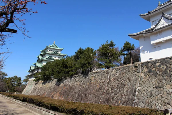 Намного ближе к замку Нагоя, иконе этого города и Чубу — стоковое фото