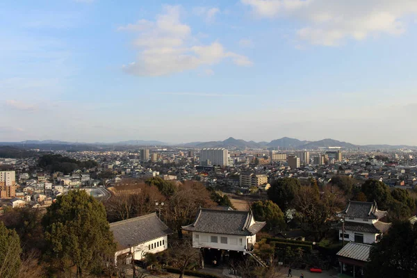 복잡 한 성 이누야마 타운의 보기 — 스톡 사진