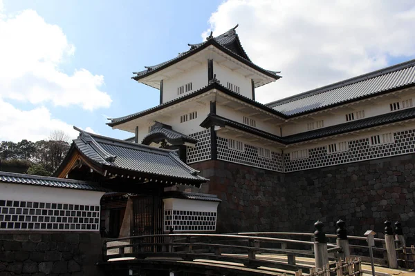 La situazione intorno al castello di Kanazawa nella prefettura di Ishikawa, loc — Foto Stock
