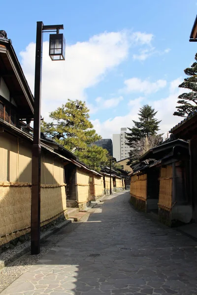 A Nagamachi területen, ismert szamuráj kerület Kanazawa — Stock Fotó