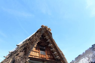 Shirakawa-go Japonya kış aylarında dünya mirası