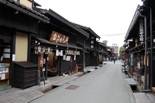 Μετάφραση: περιοχή γύρω από το Sanmachi, την παλιά πόλη του Takayama — Φωτογραφία Αρχείου