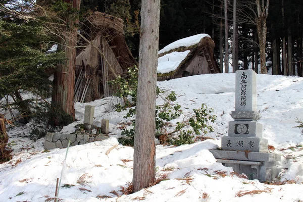 L'eredità di mondo, Shirakawa-go durante inverno in Giappone — Foto Stock