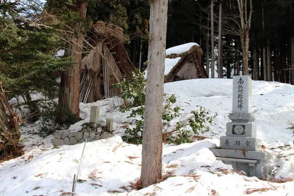 L'eredità di mondo, Shirakawa-go durante inverno in Giappone — Foto Stock