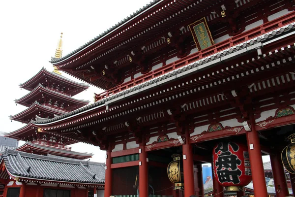 Vertaling: De grote-iconische lantaarn van Sensoji tempel in Asakusa — Stockfoto
