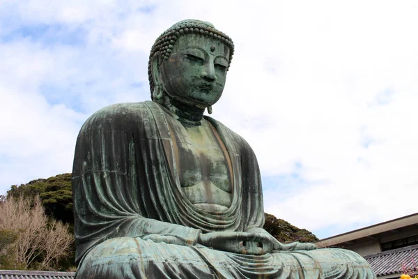 Tłumaczenie: Wielkiej Buddy Kamakura, lub "misiu w" — Zdjęcie stockowe