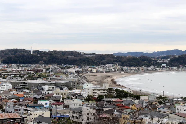 Překlad: Rozhledna pohled město Kamakura, Hase-dera nebo Ha — Stock fotografie