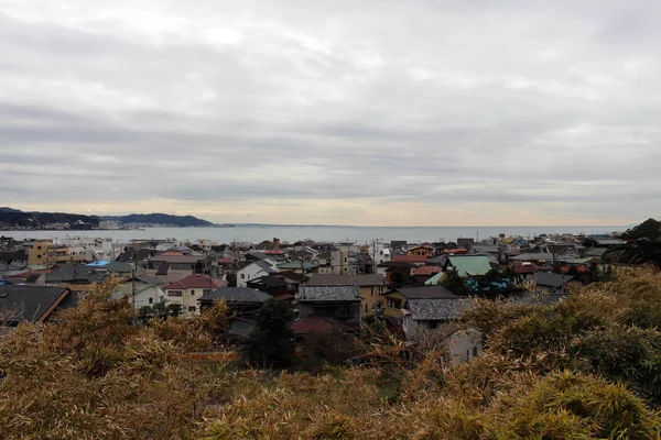 Widokowa widok miasta Kamakura, od Hase-dera Rozciągacz — Zdjęcie stockowe