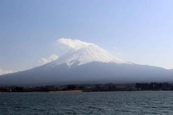 Mint látott-ból Lake Kawaguchi Mount Fuji — Stock Fotó