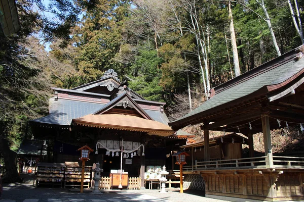 The shrine and temple around Chureito Pagoda. — Stock Photo, Image