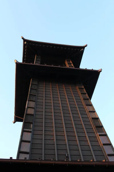 La histórica ciudad de Kawagoe y su icónica torre — Foto de Stock