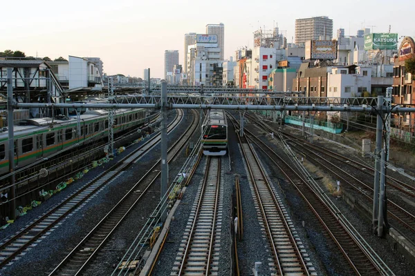 Meşgul ve unbusy tren operasyon: Tokyo, Japan