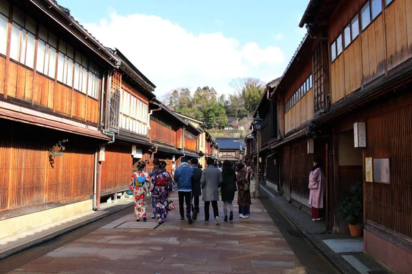Higashi Chaya, egyfajta Kanazawa régi város amely is népszerű — Stock Fotó
