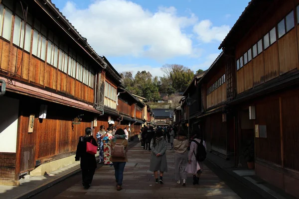 Higashi Chaya, a kind of old town of Kanazawa which also popular — Stock Photo, Image